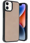 Mey İthalat®  iPhone 11 Kılıf Aras Deri Kapak - Pudra