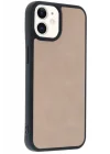 Mey İthalat®  iPhone 11 Kılıf Aras Deri Kapak - Pudra