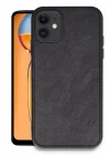 Mey İthalat®   iPhone 11 Kılıf Aras Deri Kapak - Siyah