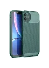 Mey İthalat®  iPhone 11 Kılıf Auto Focus Karbon Kapak - Koyu Yeşil