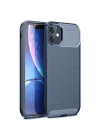 Mey İthalat®  iPhone 11 Kılıf Auto Focus Karbon Kapak - Lacivert