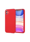 Mey İthalat®   iPhone 11 Kılıf First Silikon - Kırmızı
