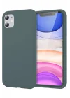 Mey İthalat®   iPhone 11 Kılıf First Silikon - Koyu Yeşil