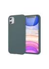 Mey İthalat®   iPhone 11 Kılıf First Silikon - Koyu Yeşil