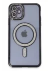 Mey İthalat®  iPhone 11 Kılıf Joke Simli Magneticsafe Kılıf - Siyah