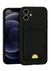 Mey İthalat®  iPhone 11 Kılıf Kelvin Kartvizitli Silikon - Siyah