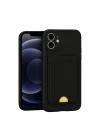 Mey İthalat®  iPhone 11 Kılıf Kelvin Kartvizitli Silikon - Siyah