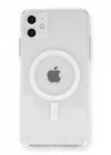 Mey İthalat®   iPhone 11 Kılıf Magneticsafe Şeffaf Silikon - Şeffaf
