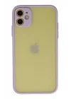 Mey İthalat®   iPhone 11 Kılıf Montreal Silikon Kapak - Mor