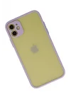 Mey İthalat®   iPhone 11 Kılıf Montreal Silikon Kapak - Mor