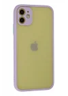 Mey İthalat®   iPhone 11 Kılıf Montreal Silikon Kapak - Mor
