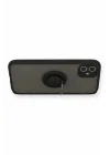 Mey İthalat®   iPhone 11 Kılıf Montreal Yüzüklü Silikon Kapak - Siyah