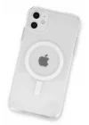 Mey İthalat®   iPhone 11 Kılıf Pc Real Magsafe Kapak - Şeffaf