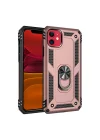 Mey İthalat®  iPhone 11 Kılıf Sofya Yüzüklü Silikon Kapak - Rose