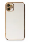 Mey İthalat®   iPhone 11 Kılıf Volet Silikon - Beyaz