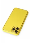 Mey İthalat®  iPhone 11 Pro Kılıf Coco Deri Silikon Kapak - Sarı