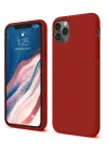 Mey İthalat®  iPhone 11 Pro Kılıf First Silikon - Bordo
