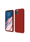 Mey İthalat®  iPhone 11 Pro Kılıf First Silikon - Bordo