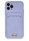 Mey İthalat®  iPhone 11 Pro Kılıf Kelvin Kartvizitli Silikon - Lila