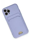 Mey İthalat®  iPhone 11 Pro Kılıf Kelvin Kartvizitli Silikon - Lila