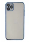 Mey İthalat®  iPhone 11 Pro Kılıf  Lensli Silikon - Açık Mavi