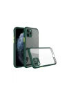 Mey İthalat®  iPhone 11 Pro Kılıf Miami Şeffaf Silikon - Koyu Yeşil