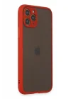 Mey İthalat®   iPhone 11 Pro Kılıf Montreal Silikon Kapak - Kırmızı