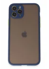Mey İthalat®   iPhone 11 Pro Kılıf Montreal Silikon Kapak - Lacivert