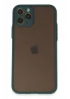 Mey İthalat®  iPhone 11 Pro Kılıf Montreal Silikon Kapak - Yeşil