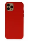 Mey İthalat®  iPhone 11 Pro Kılıf Nano içi Kadife Silikon - Kırmızı