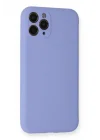 Mey İthalat®  iPhone 11 Pro Kılıf Nano içi Kadife Silikon- Lila