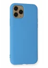 Mey İthalat®  iPhone 11 Pro Kılıf Nano içi Kadife Silikon - Mavi