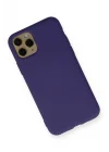 Mey İthalat®  iPhone 11 Pro Kılıf Nano içi Kadife Silikon - Mor