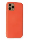 Mey İthalat®  iPhone 11 Pro Kılıf Nano içi Kadife Silikon - Turuncu
