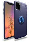 Mey İthalat®   iPhone 11 Pro Kılıf Range Yüzüklü Silikon - Mavi
