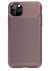 Mey İthalat®   iPhone 11 Pro Max Kılıf Auto Focus Karbon Kapak - Kahverengi