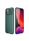 Mey İthalat®   iPhone 11 Pro Max Kılıf Auto Focus Karbon Kapak - Yeşil
