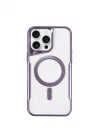 Mey İthalat®   iPhone 11 Pro Max Kılıf Boyi Magsafe Silikon Kapak - Derin Mor