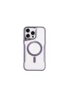 Mey İthalat®   iPhone 11 Pro Max Kılıf Boyi Magsafe Silikon Kapak - Derin Mor