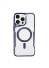 Mey İthalat®   iPhone 11 Pro Max Kılıf Boyi Magsafe Silikon Kapak - Lacivert