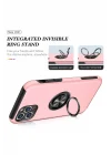 Mey İthalat®  iPhone 11 Pro Max Kılıf Elit Yüzüklü Kapak - Pembe