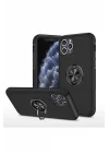 Mey İthalat®  iPhone 11 Pro Max Kılıf Elit Yüzüklü Kapak - Siyah