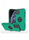 Mey İthalat®  iPhone 11 Pro Max Kılıf Elit Yüzüklü Kapak - Yeşil