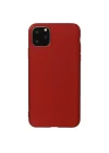 Mey İthalat®  iPhone 11 Pro Max Kılıf First Silikon - Bordo