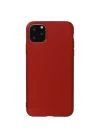 Mey İthalat®  iPhone 11 Pro Max Kılıf First Silikon - Bordo