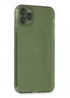 Mey İthalat®  iPhone 11 Pro Max Kılıf Fly Lens Silikon - Yeşil