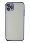Mey İthalat®   iPhone 11 Pro Max Kılıf  Lensli Silikon - Mor