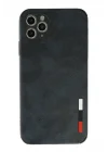 Mey İthalat®   iPhone 11 Pro Max Kılıf Loop Deri Silikon - Lacivert