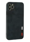 Mey İthalat®   iPhone 11 Pro Max Kılıf Loop Deri Silikon - Lacivert