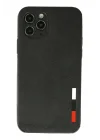Mey İthalat®   iPhone 11 Pro Max Kılıf Loop Deri Silikon - Siyah